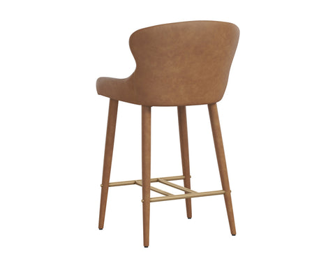 Timeless Minimalist Barrel Upholstered Modern Counter Stool