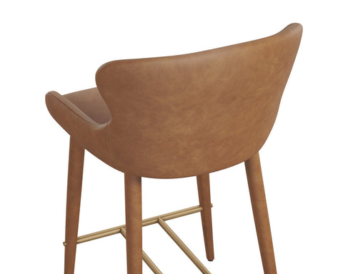 Timeless Minimalist Barrel Upholstered Modern Counter Stool