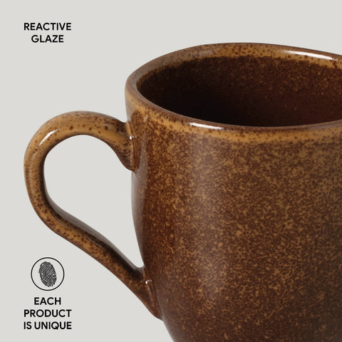 Porto Brasil Everyday Organic Ceramic Mug with Reactive Glaze - Set of 4