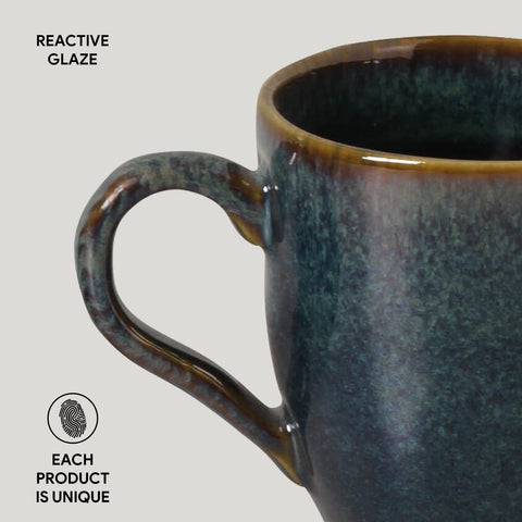 Porto Brasil Oceano Everyday Reactive Glaze Mug - Set of 4