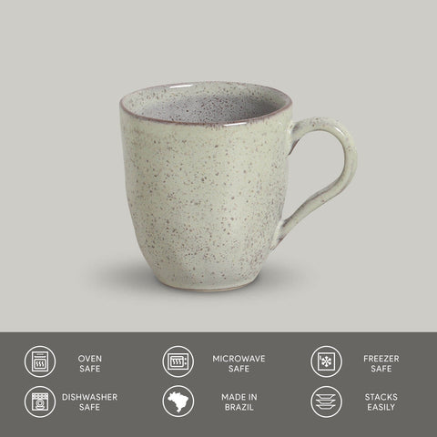 Porto Brasil Pistache Everyday Reactive Glaze Mug - Set of 4