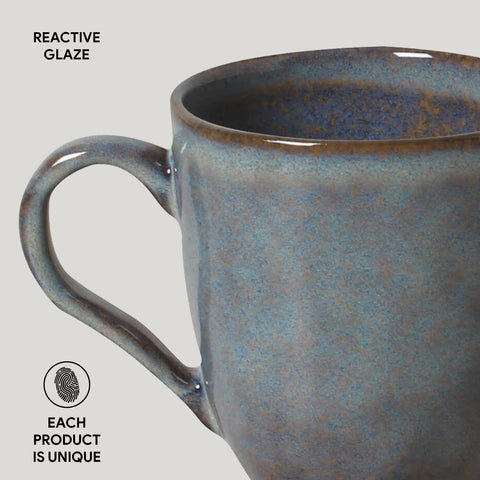 Porto Brasil Everyday Organic Reactive Glaze Ceramic Mug - Set of 4