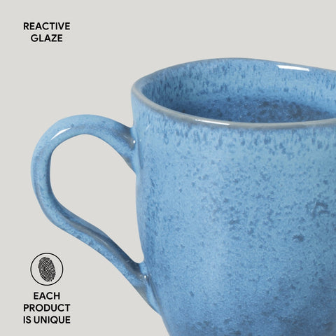 Porto Brasil Everyday Organic Reactive Glaze Stoneware Mug - Set of 4