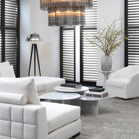 Eichholtz Timeless Minimalist Marble Center Table Modern Accent Table