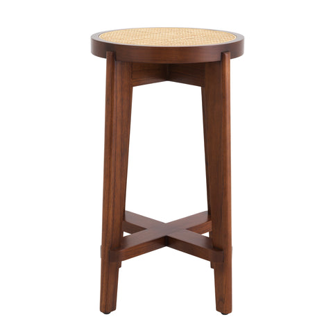 Timeless Minimalist Counter Stool with Block Foot and Straight Leg