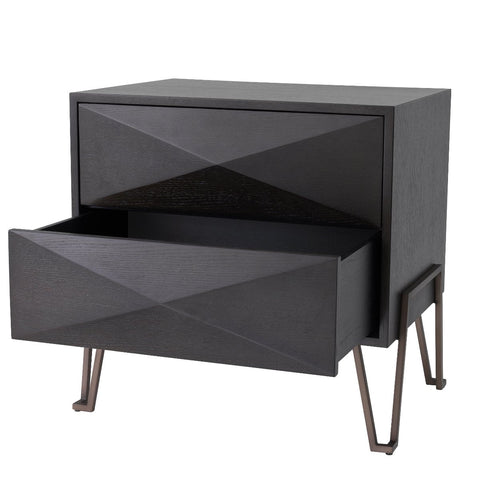Eichholtz Space Saving Geometric Bronze Nightstand