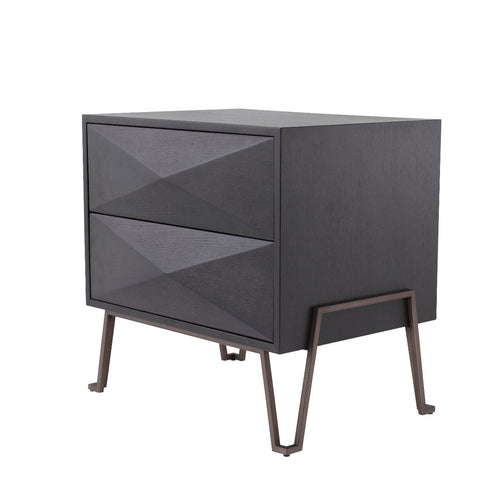 Eichholtz Space Saving Geometric Bronze Nightstand