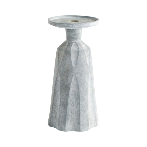 Handcrafted Textured Cylindrical Candle Stand for Contemporary Spaces