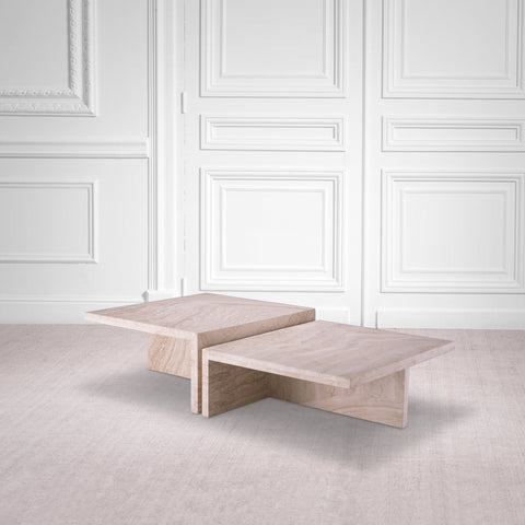 Timeless Minimalist Modern Plinth Stone Coffee Table
