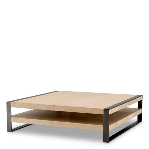 Eichholtz Timeless Minimalist Square Coffee Table in Bronze