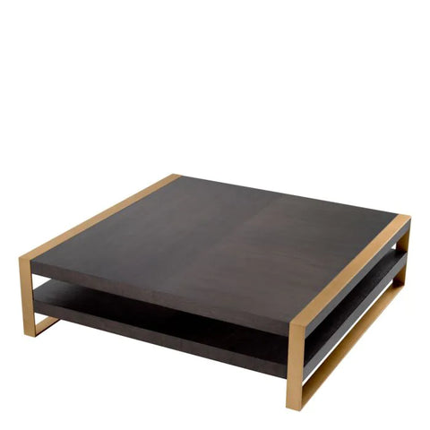 Timeless Minimalist Modern Bronze Square Coffee Table