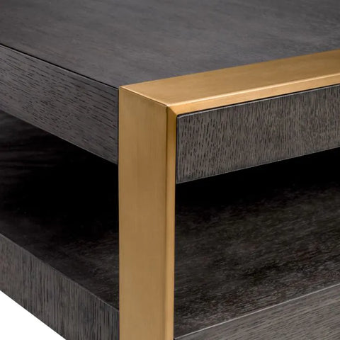 Timeless Minimalist Modern Bronze Square Coffee Table