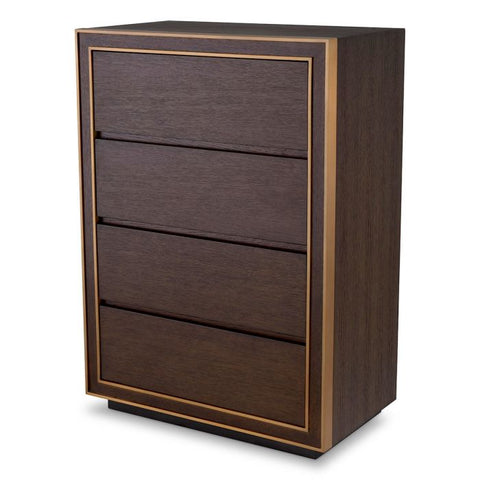 Camelot Modern Tall Dresser with Inset Handles Chest