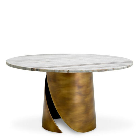 Eichholtz Timeless Minimalist Modern Curved Marble Coffee Table