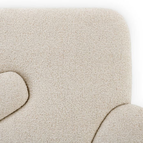 Modern Minori Upholstered Headboard in White Boucle - Headboard