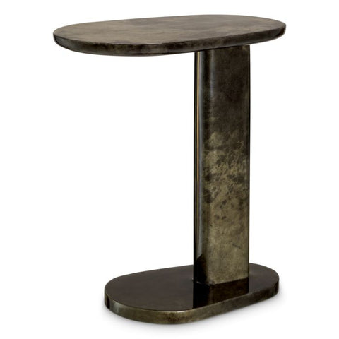 Space Saving Modern Curved Drum Accent Table