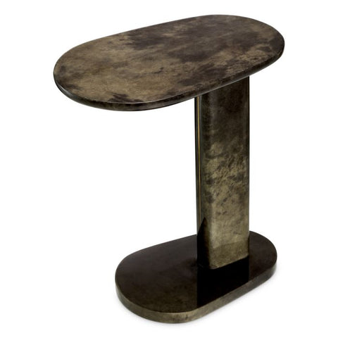 Space Saving Modern Curved Drum Accent Table