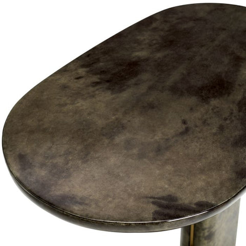 Space Saving Modern Curved Drum Accent Table