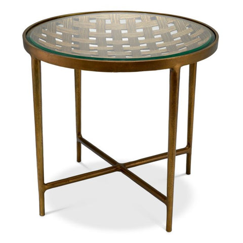 Space Saving Modern Round Glass Metal Center Accent Table