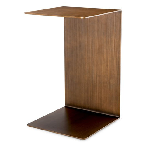 Space Saving Modern Minimalist Curved Metal C Table