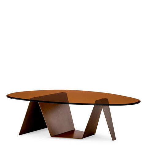 Timeless Minimalist Modern Freeform Oval Coffee Table