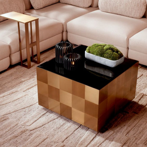 Timeless Minimalist Modern Plinth Glass Coffee Table