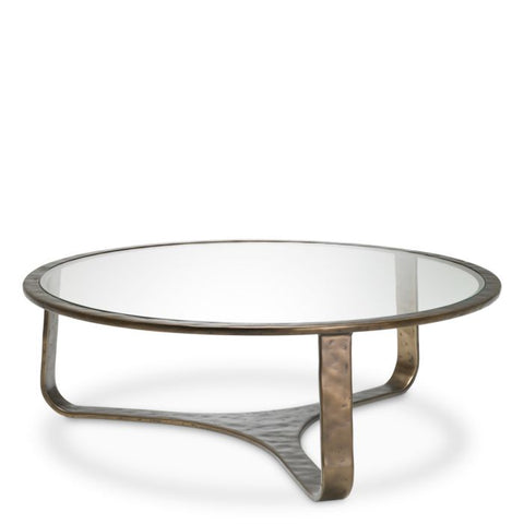 Eichholtz Timeless Minimalist Modern Bronze Round Coffee Table