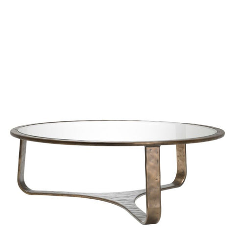 Eichholtz Timeless Minimalist Modern Bronze Round Coffee Table