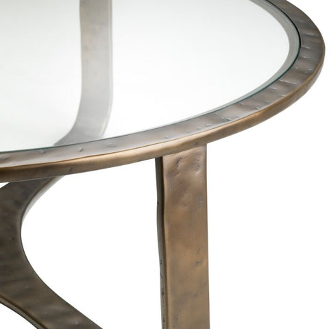 Eichholtz Timeless Minimalist Modern Bronze Round Coffee Table
