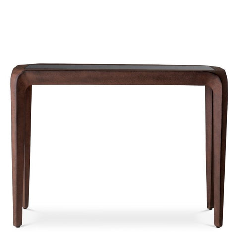 Eichholtz Timeless Minimalist Modern Curved Glass Console