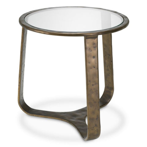 Contemporary Space Saving Center Accent Table with Bronze Frame
