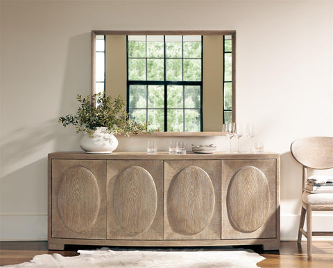 Aventura Washed Oak Buffet Cabinet for Contemporary Spaces