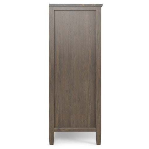 Transitional Bronze and Wood Accent Cabinet
