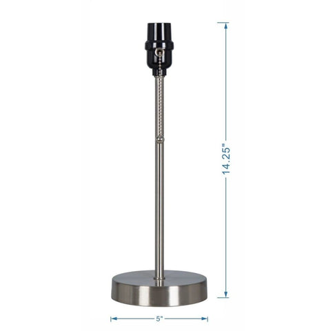 12" Woven Paper Pleated Shade + Nickel Accent Lamp