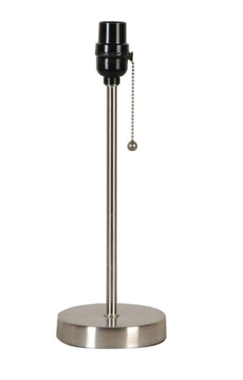 12" Woven Paper Pleated Shade + Nickel Accent Lamp