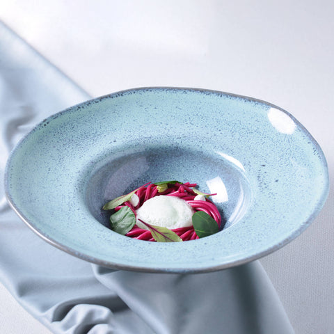 Porto Brasil Everyday Abstract Handmade Glazed Coupe Plate Set - Set of 4