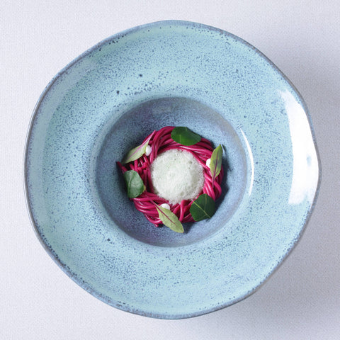 Porto Brasil Everyday Abstract Handmade Glazed Coupe Plate Set - Set of 4