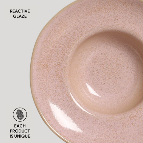 Porto Brasil Everyday Handmade Glazed Coupe Plate Set - Set of 4