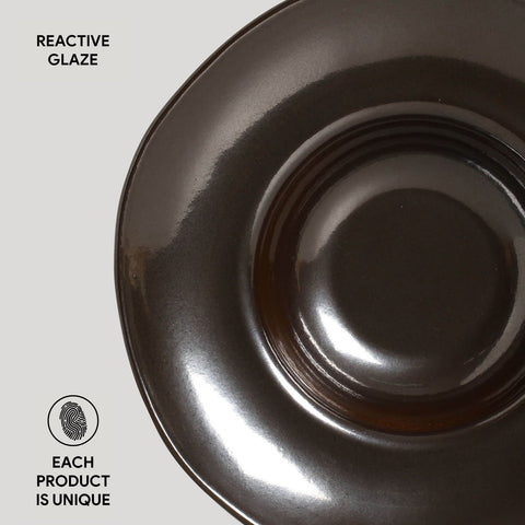 Porto Brasil Everyday Modern Glazed Stoneware Dinner Plate Set - Set of 4