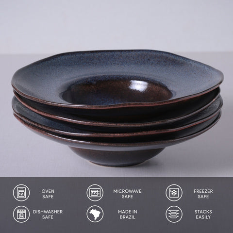 Everyday Modern Organic Stoneware Glazed Dinner Plate Set