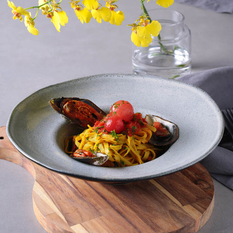 Porto Brasil Everyday Minimalist Coupe Plate Set with Solid Glazed Finish - Set of 4