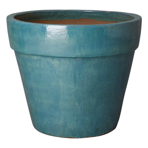 Outdoor Living & Garden Glossy Round Ceramic Planter