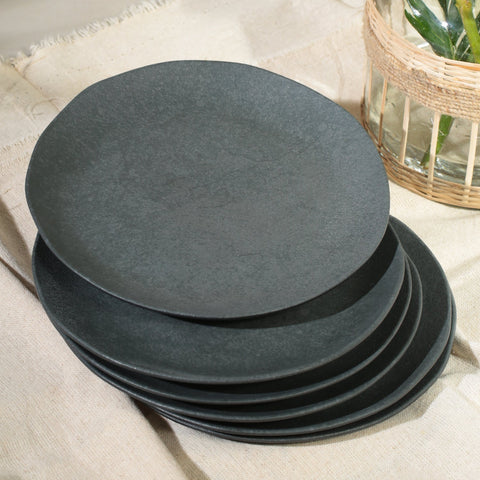 Porto Brasil Everyday Minimalist Abstract Glazed Stoneware Plate Set - Set of 6