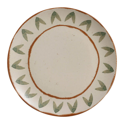 Porto Brasil Decorated Handmade Glazed Stoneware Plate Set - Set of 6