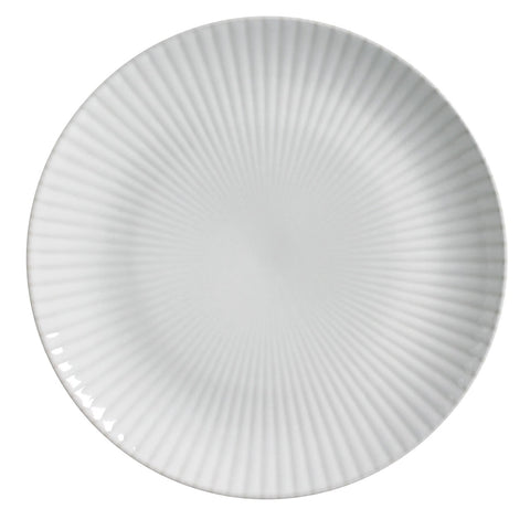 Porto Brasil Everyday Minimalist Embossed Glazed Stoneware Dinner Plate Set - Set of 6