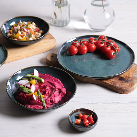 Everyday Handmade Glazed Stoneware Plate Set