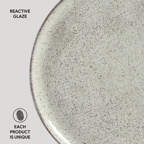 Everyday Handmade Abstract Glazed Stoneware Plate Set