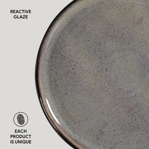 Everyday Contemporary Stoneware Glazed Plate Set