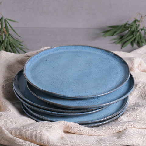 Porto Brasil Everyday Contemporary Handmade Glazed Stoneware Plate Set - Set of 6