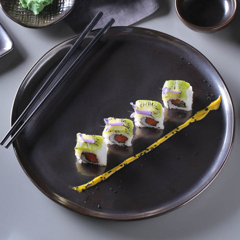 Porto Brasil Everyday Modern Handmade Glazed Stoneware Dinner Plate Set - Set of 6